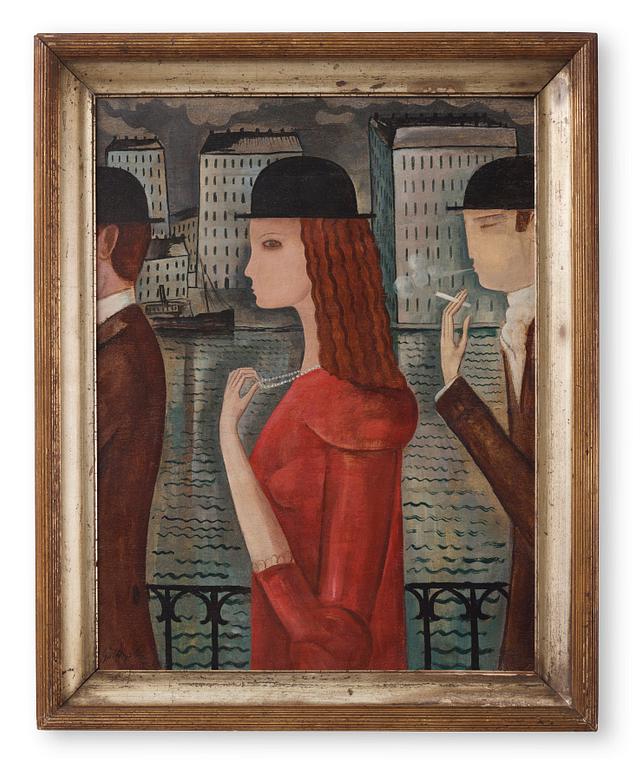 Gösta Nystroem, Three Figures in Hats.