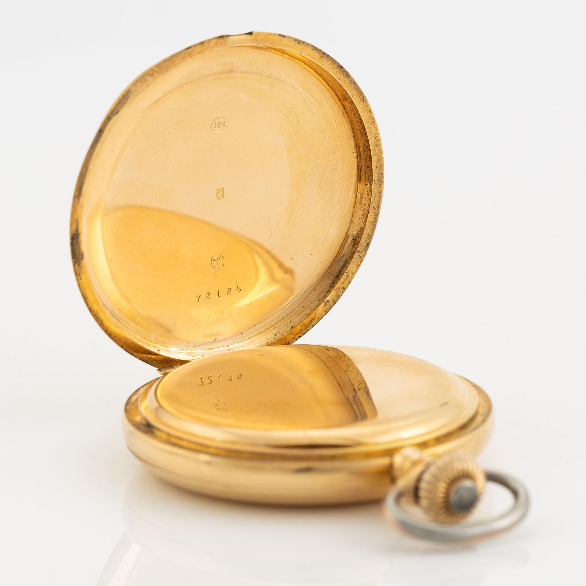 Pocket watch, hunter, 53 mm.