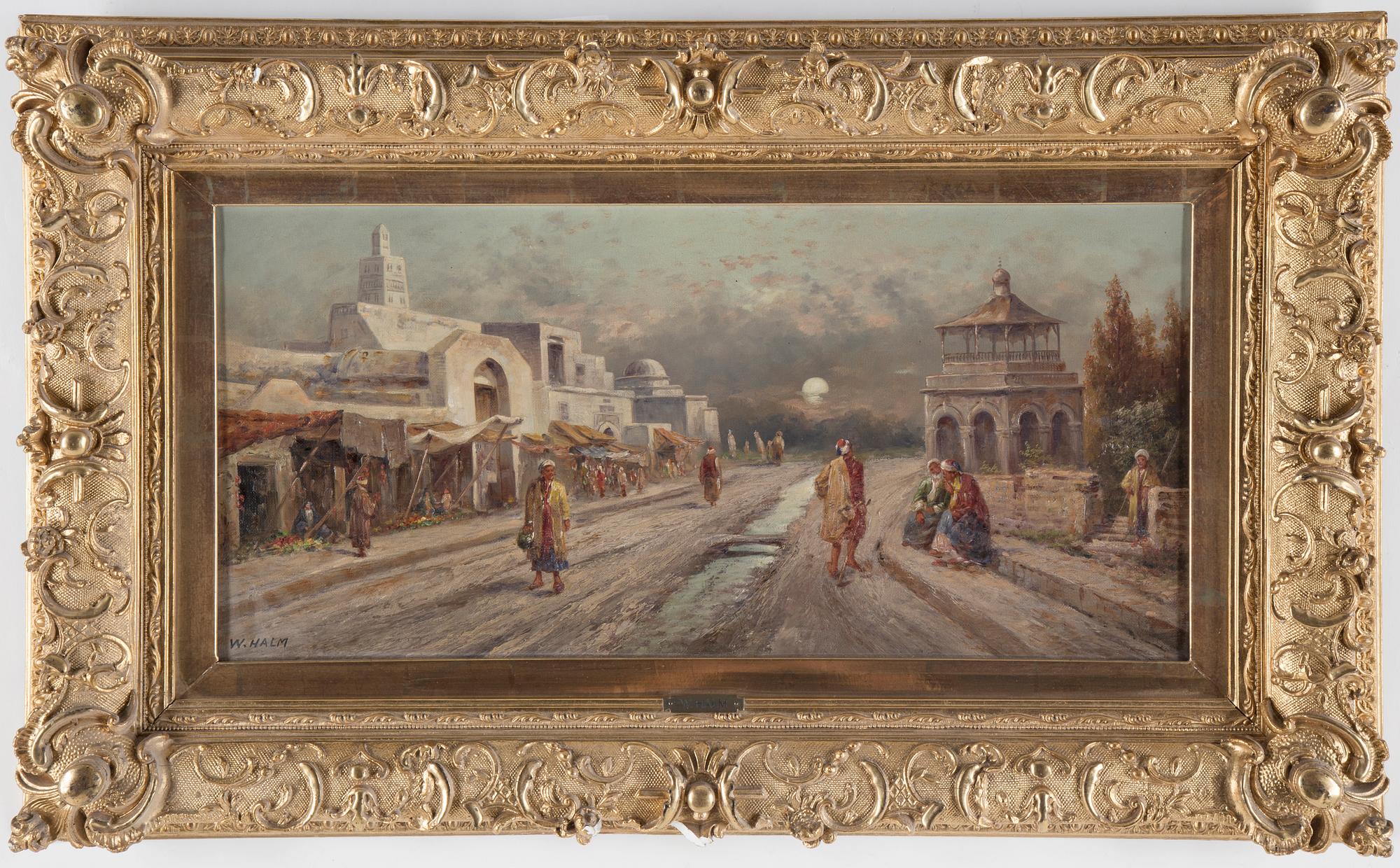 OKÄND KONSTNÄR 1800-TAL, Olja på duk, ett par, signerade W. Halm.