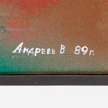 VIKTOR ANDREEV, oil on canvas, signed and dated 89.