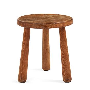 270. Axel Einar Hjorth, a stained pine "Utö" stool, Nordiska Kompaniet, Sweden 1930's.