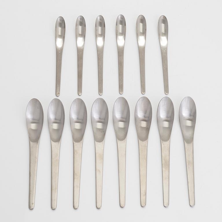 Arne Jacobsen, a 46 piece cutlery set  'AJ-bestick' A. Michelsen and Georg Jensen, Denmark.