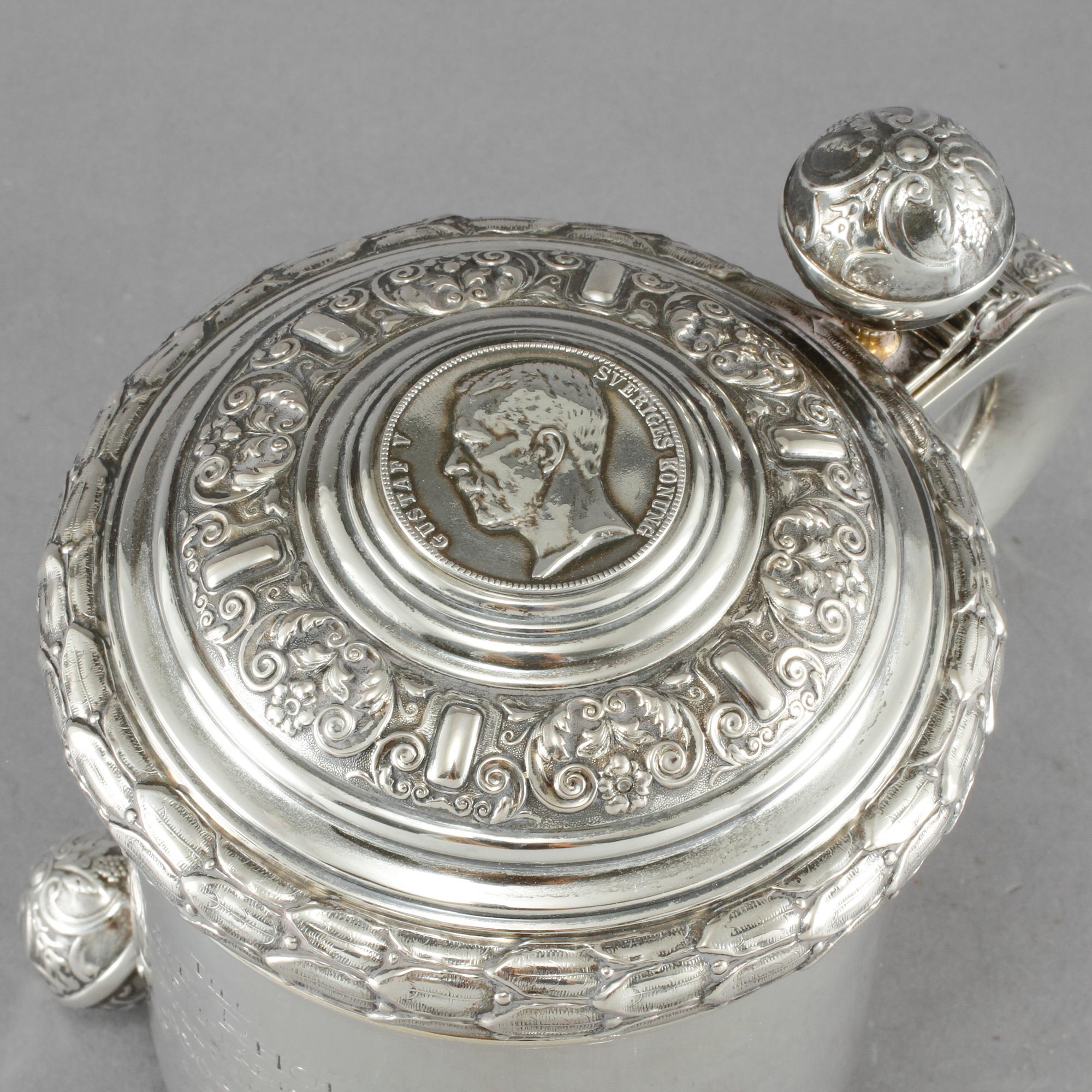 STOP, silver, CG Hallberg, Stockholm, 1940. Vikt 580 gram.