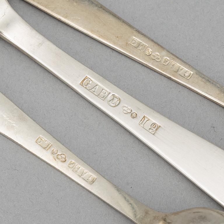 A Swedish silver cutlery, 'Rosenholm' designed by Jacob Ängman, mark of GAB (113 pieces).