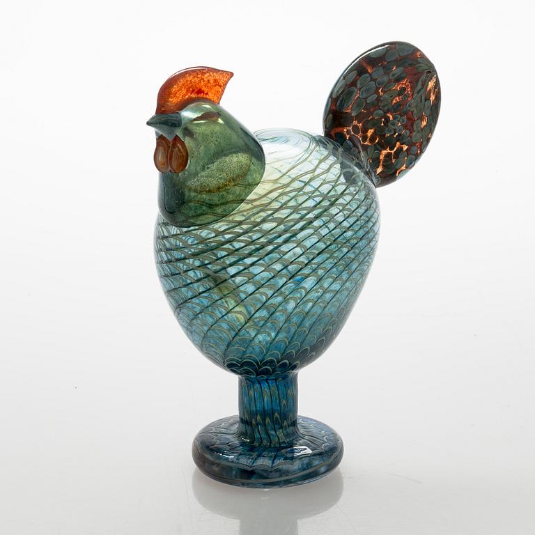 Oiva Toikka, a glass bird signed O. Toikka Nuutajärvi.