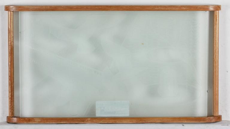 BRICKA, glas och trä, AB Nybrofabriken, sign Ulla Skogh o dat 1948.