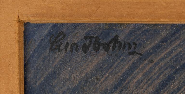 Sixten Lundbohm, olja på pannå, signerad.