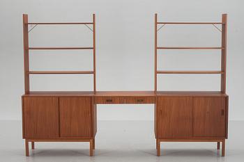 BOKHYLLA, 3 sektioner, teak, 1900-talets mitt/andra hälft. - Bukowskis