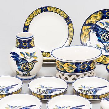 CHRISTIAN JOACHIM, A 92 parts set of  'Blue Pheasant' from Royal Copenhagen, late 20th century.