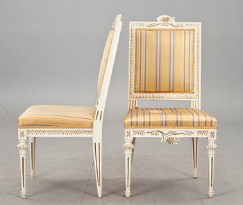 STOLAR, ett par. Gustaviansk stil, Lindometyp, sekelskiftet 1900.
