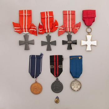 A set of seven mid 20th Century Finnish orders and medals.