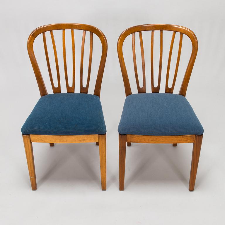 Marianne Boman, a set six 1940's 'Marianne' side chairs for OY Boman Ab.