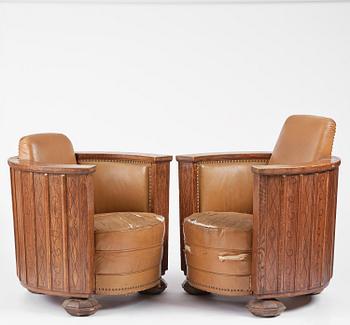 Fåtöljer, ett par, 1920-tal.