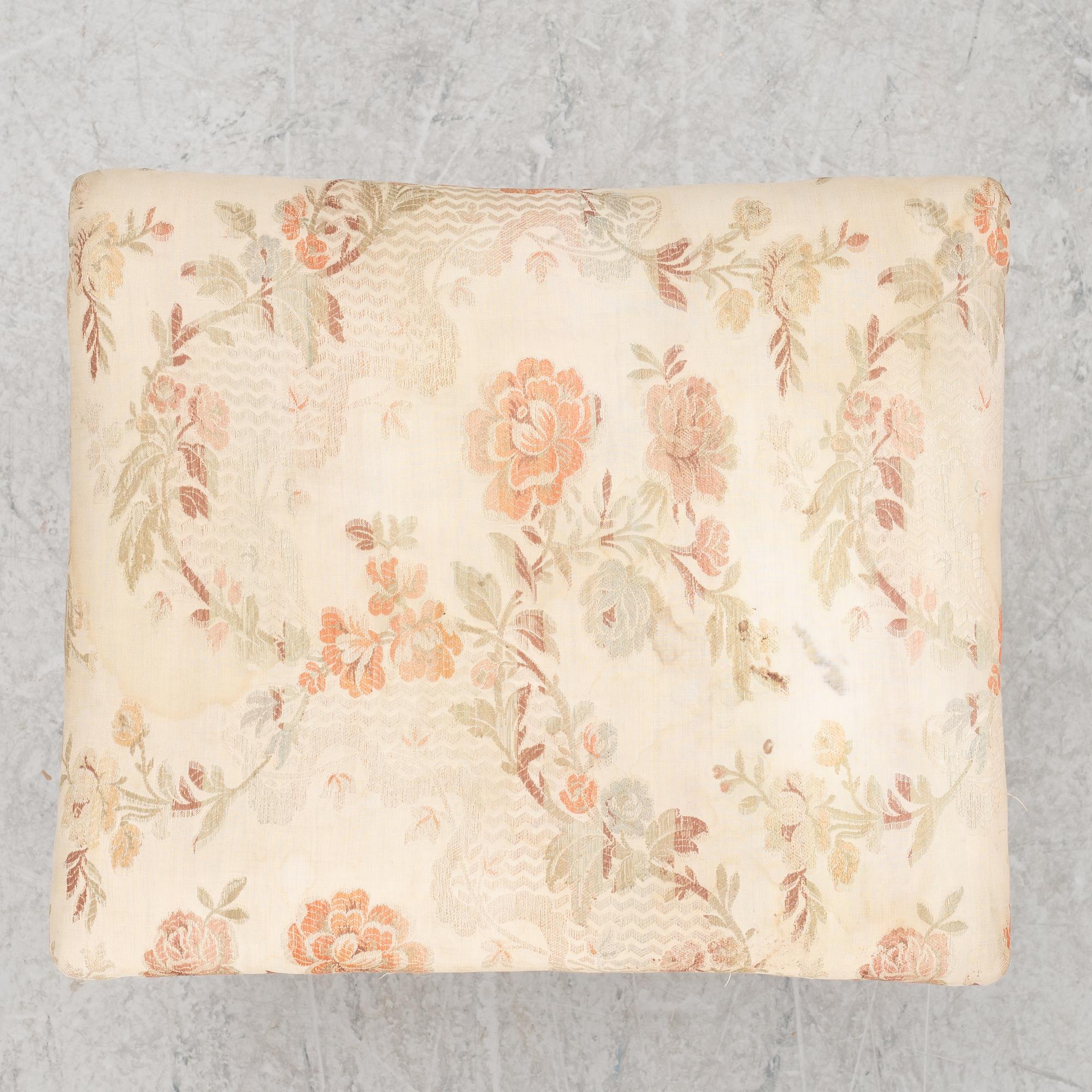 A Gustavian stool, Sweden, late 18th century.