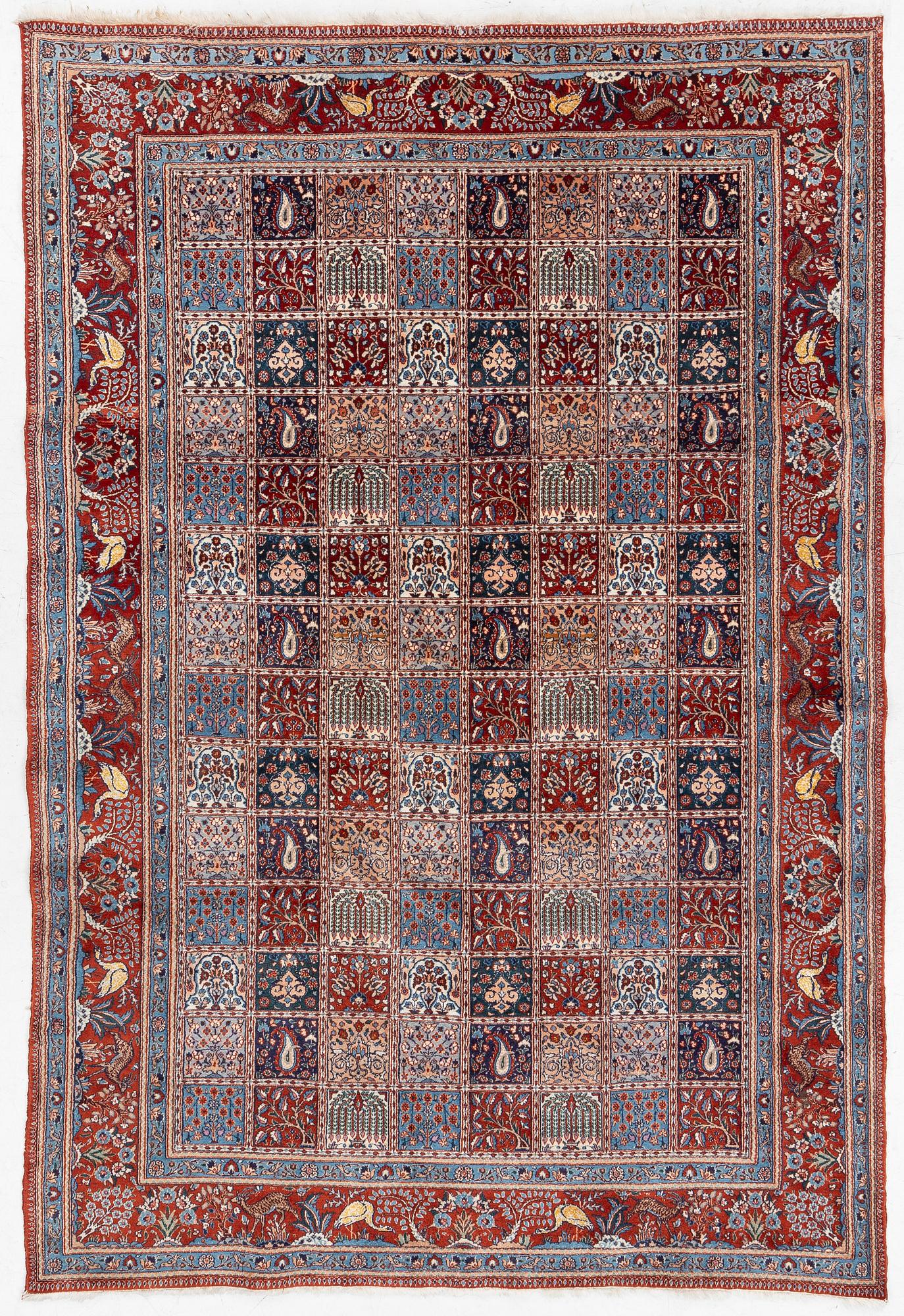 Rug, Moud, part silk, approx. 290 x 195 cm.