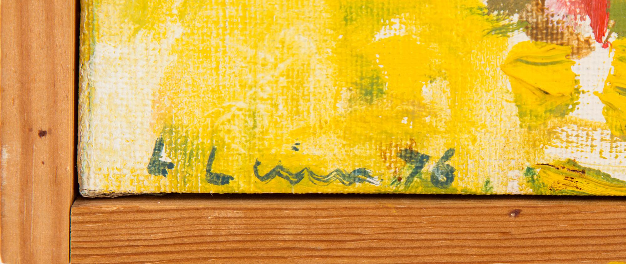 LARS LERIN, duk, signerad L. Lerin och daterad -76.