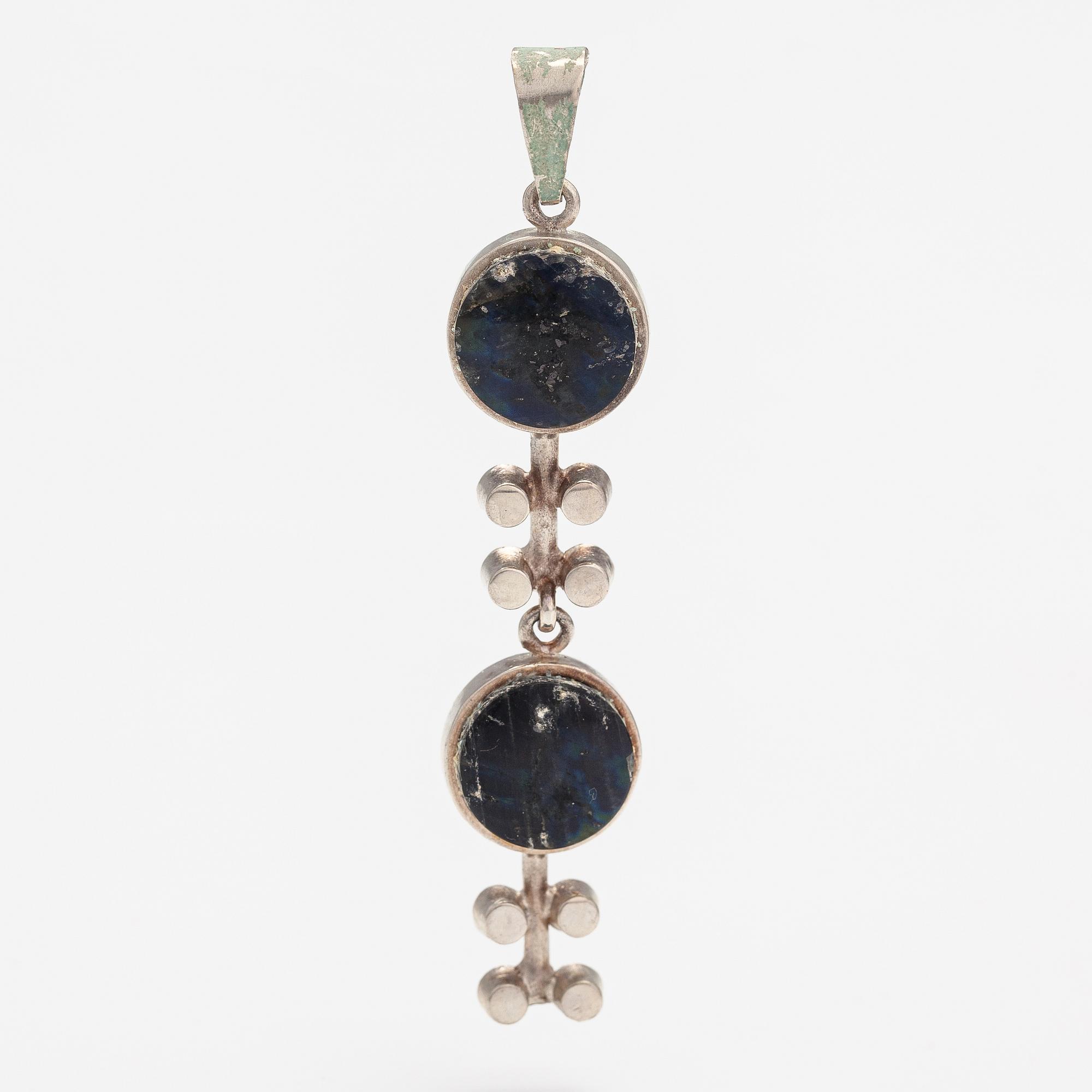 Jorma Laine, A silver and spectrolite pendant "Vanamo". Kultateollisuus, Turku.