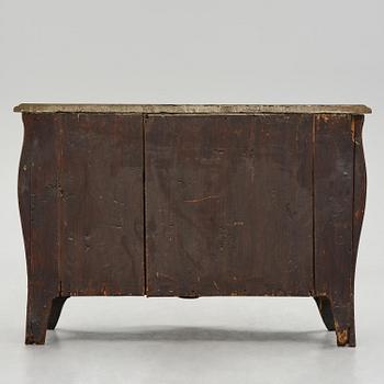 A rococo parquetry commode by C. G. Willkom (master in Stockholm 1763-65).