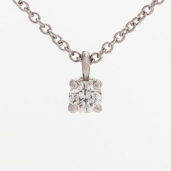 Tiffany & Co, kaulakoru / riipus ja ketju, platinaa, briljanttihionta timantti.
