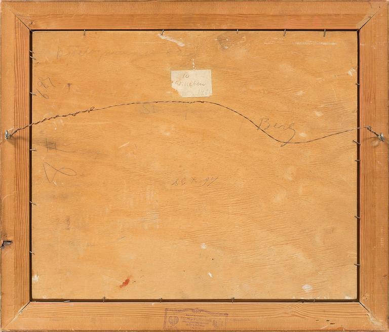 FRANS BERG, oil on panel, signerad.