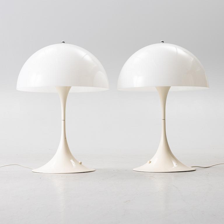 Verner Panton, a pair of 'Panthella' table lamps, Louis Poulsen, Denmark.