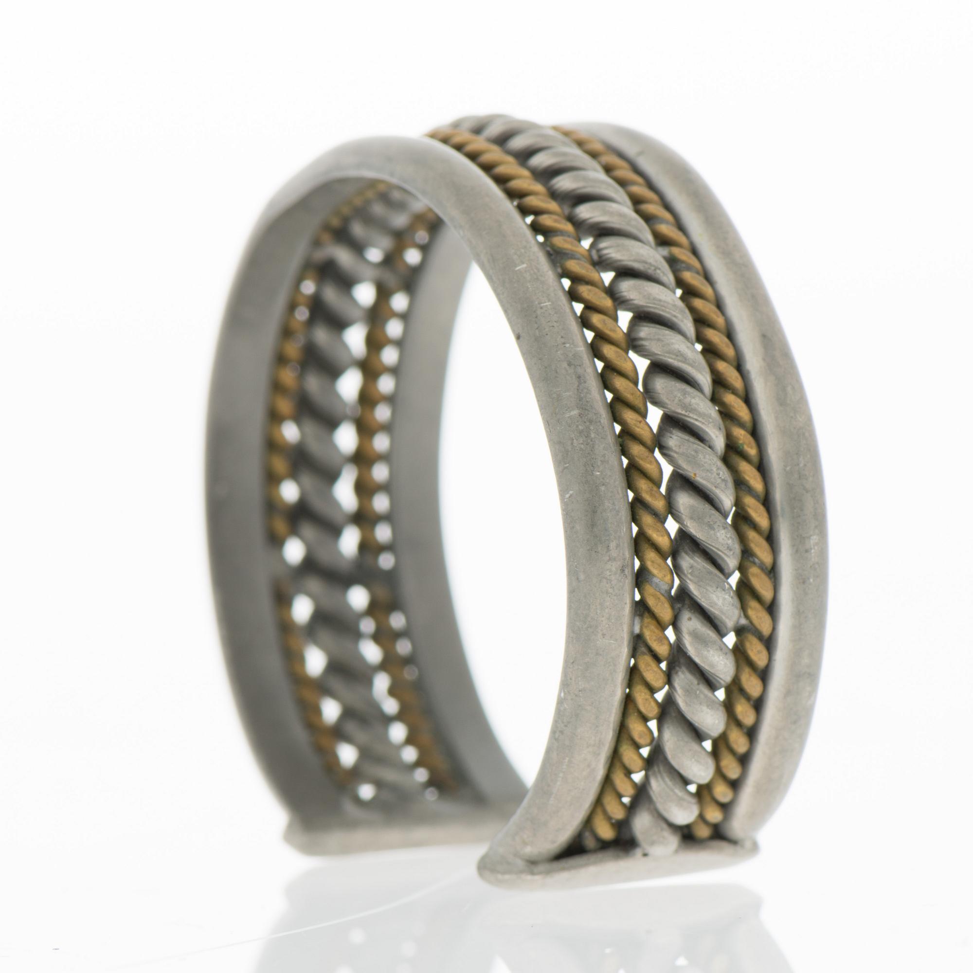 ARMBAND, tenn och mässing, Estrid Ericson, Firma Svenskt Tenn.