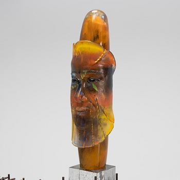 Kjell Engman, a unique cast glass and iron sculpture, Kosta Boda, Sweden.