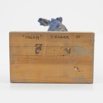 Yvonne Nimar, a group of three ceramic sculptures, signed.