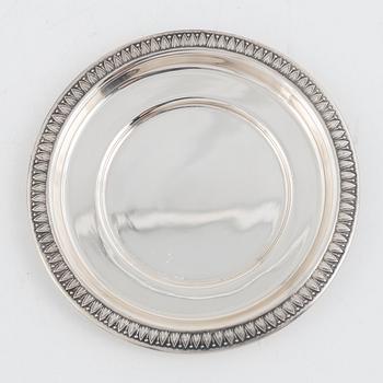 Temuggar, 8 st, silver och glas, Tyskland, troligtvis 1900-talets mitt.