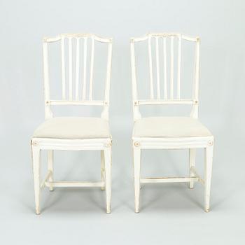 Six late 18th century Gustavian chairs, Stockholm.