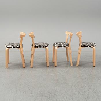 ALVAR AALTO, bord "90A" och stolar, 4 st, "68", Artek.