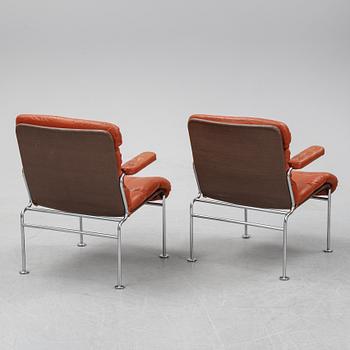 A pair of 'Birgitta' easy chairs by Bruno Mathsson for Dux. Second half of the 20th century.