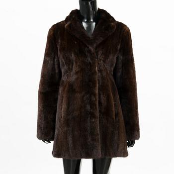 A SAGA MINK FUR COAT.