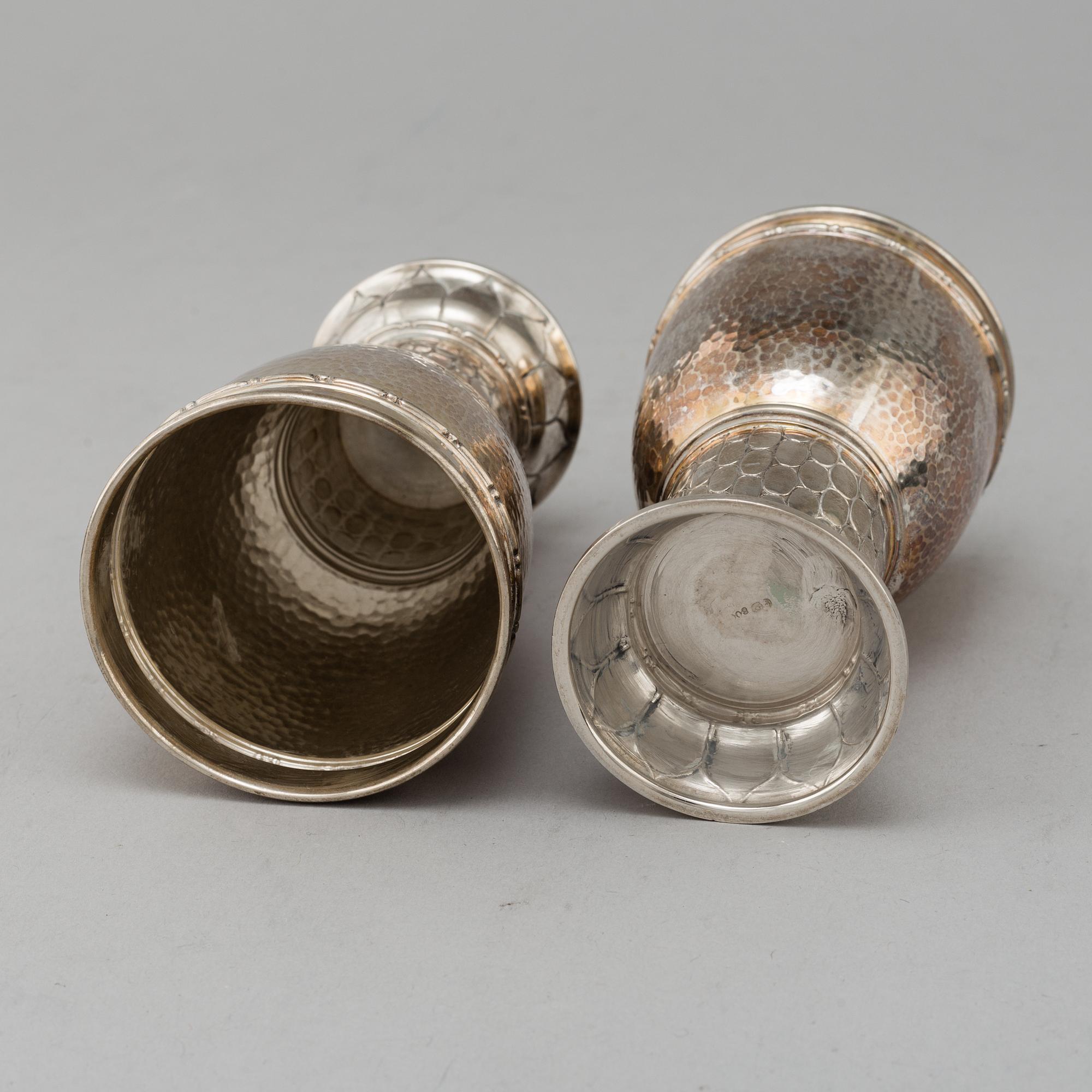 Three silver items from G. Keller, Paris, France and Germany, 20th Century.
