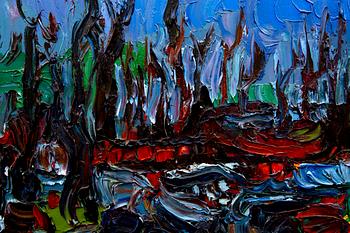 Hilding Hultberg, oil on panel signed.