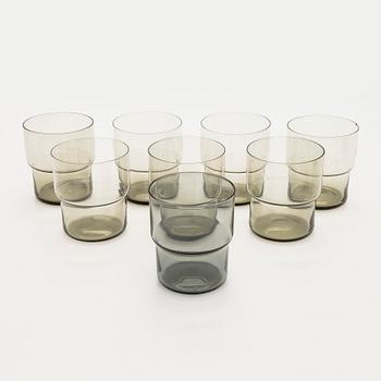 Saara Hopea, a 9-piece juice set, Nuutajärvi, Notsjö. Model designed in 1954.