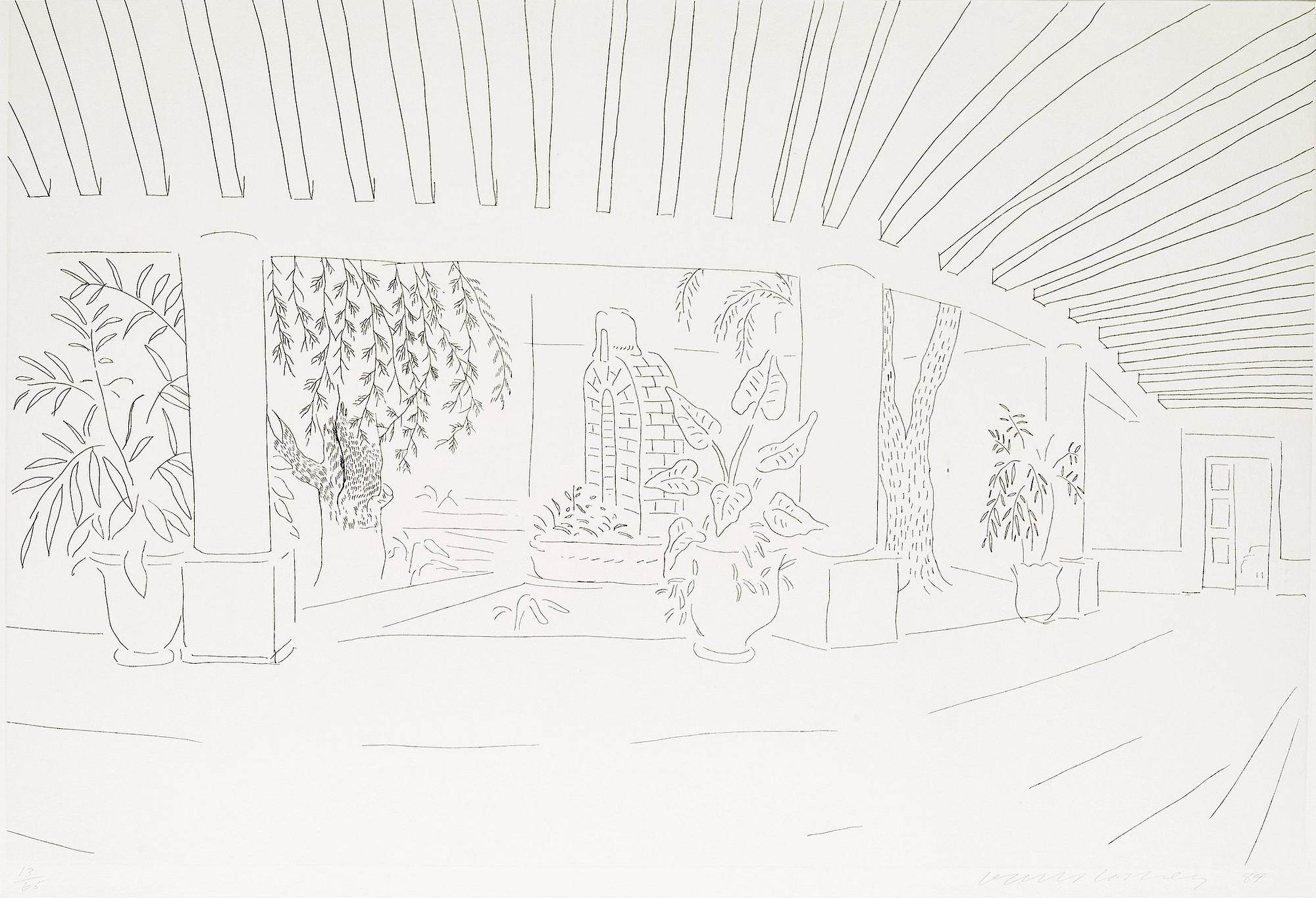 David Hockney, "Mexican Hotel Garden".