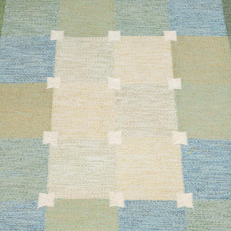 Ulla Parkdal, a carpet, flat weave, ca 239,5 x 158,5-160 cm, signed UP.
