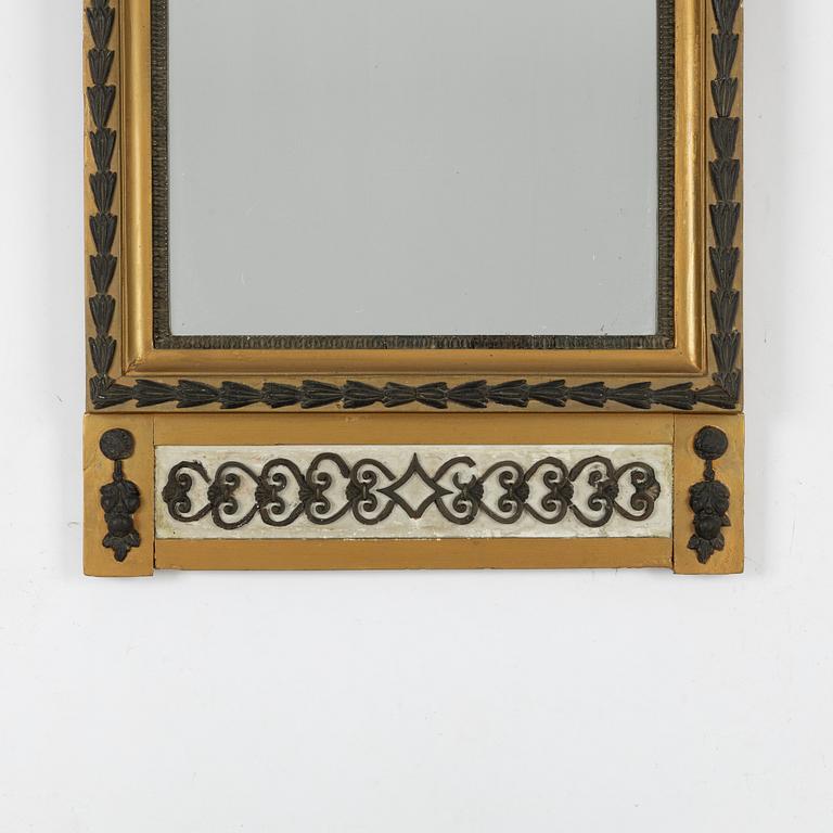 Spegel med konsolbord, sengustaviansk stil, sent 1800-tal.