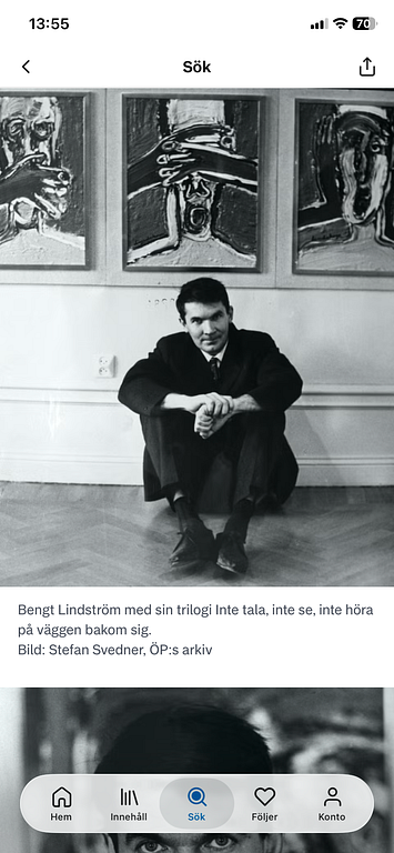 Bengt Lindström, "Inte se".