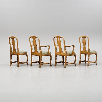 MATGRUPP, 5 delar, Svenska Möbelfabrikerna Bodafors, rokokostil, 1900-talets första hälft.
