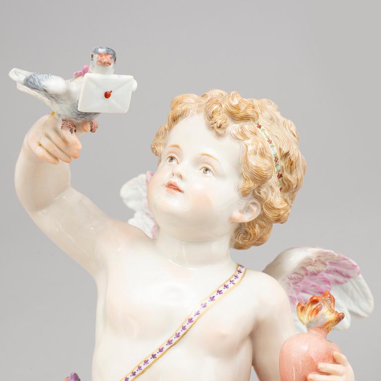 A pair of large Meissen figurines, circa 1890.