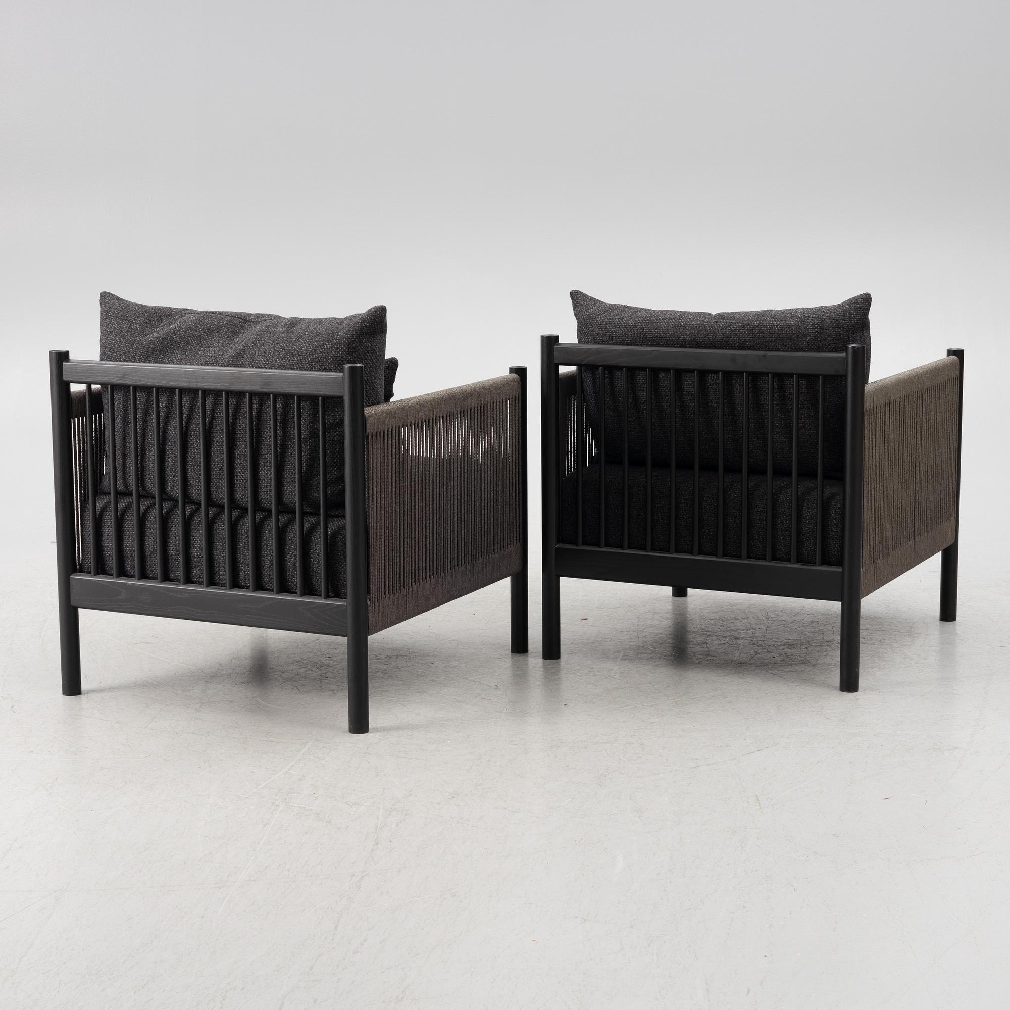 Norm Architects, fåtöljer, ett par, "Braid chair".