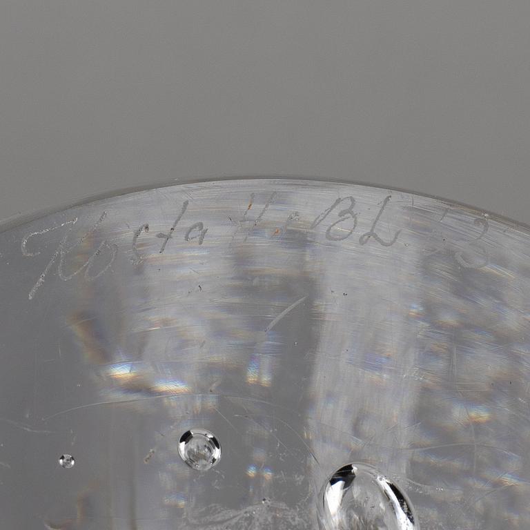 Vicke Lindstrand, bordslampor, ett par, Kosta.