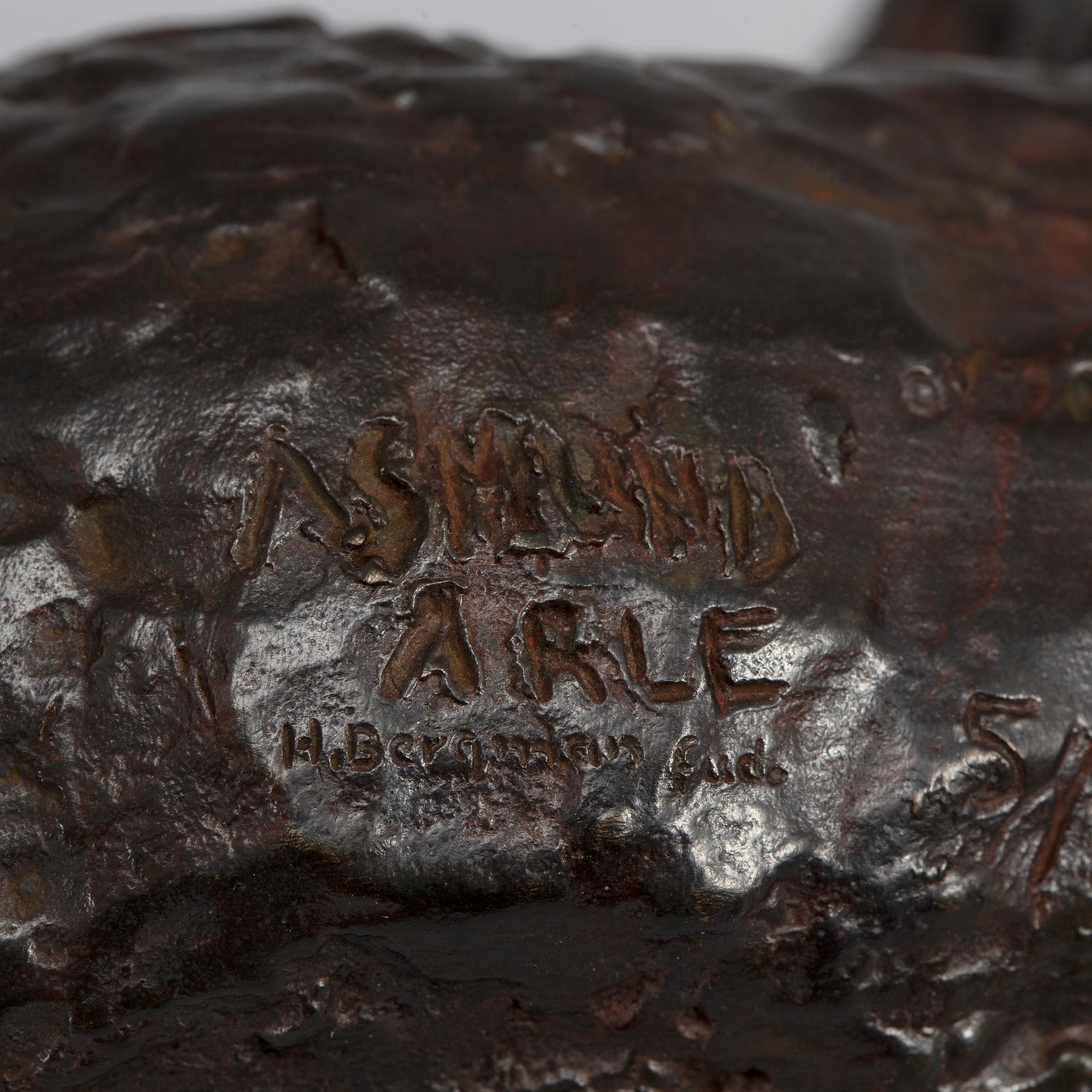 ASMUND ARLE, sculpture. Bronze. Signed, numbered and foundry mark. Length 41 cm. height 17.5 cm.