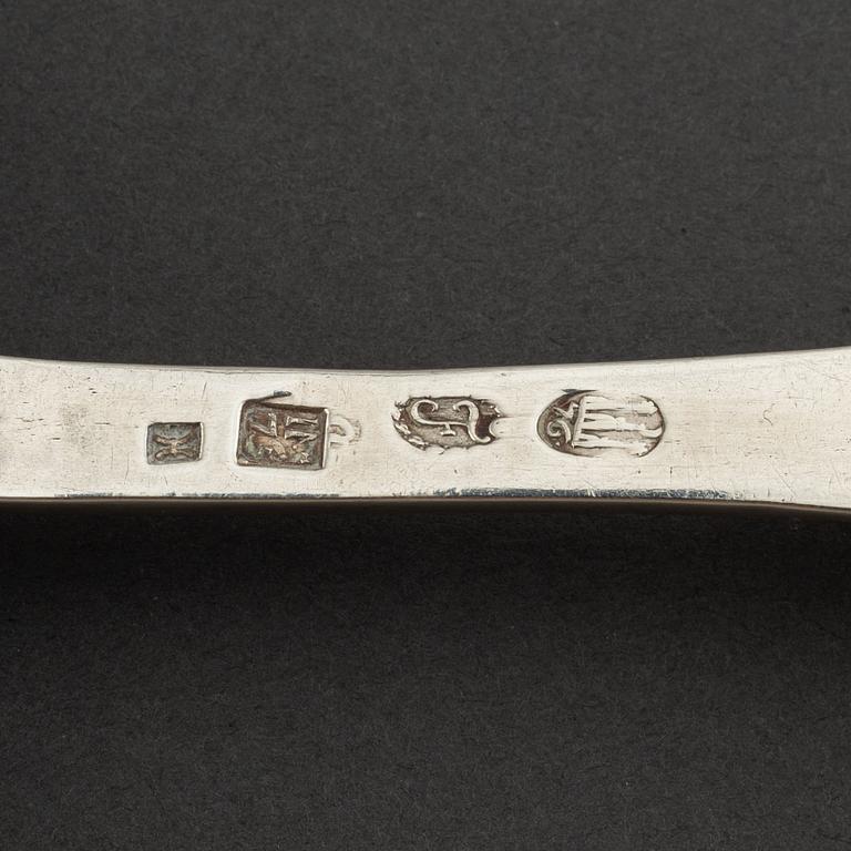 A Danish silver Rococo sandwich-/Fish-spade, mark of Jacob Moinichen, Copenhagen 1776.