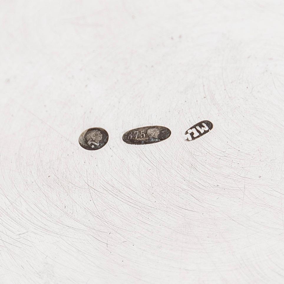 A silver sugar bowl and teaspoon, Moscow first half of the 20th century.