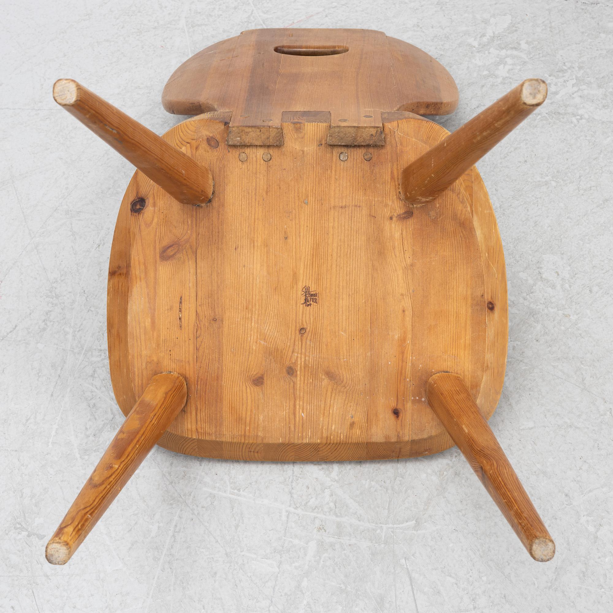 Carl Malmsten,  stolar, 6 st, "Sörgården", Svensk Fur, 1900-talets mitt.