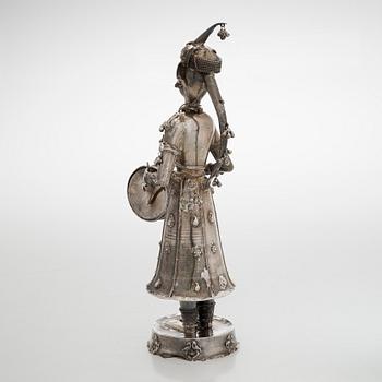 Figuuri, hopea, leimaamaton, Intia/ MYanmar 1900-luku.