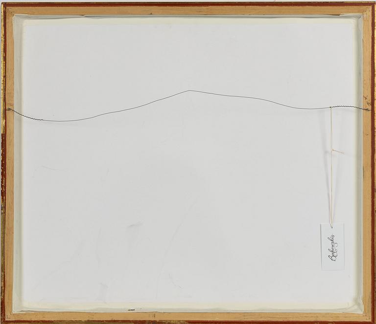 Jonas Nilsson, Winter Scene with Great Tit on a Fence.